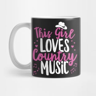 This Girl Loves Country Music Lover Western Hat Musician graphic Mug